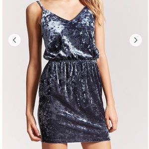 Crushed velvet cami dress-Forever 21